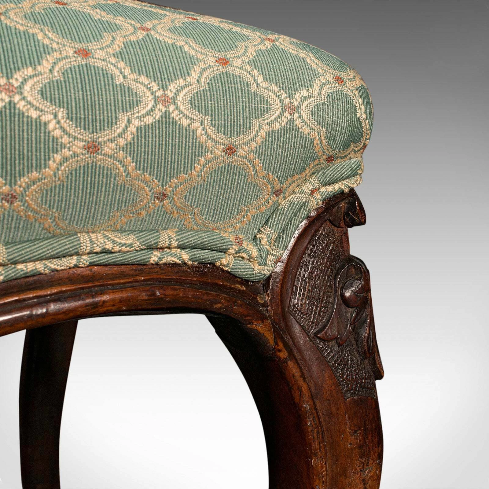 Unknown Antique Dressing Stool, English, Walnut, Footstool, Bedroom Rest, Victorian 10 Unknown Antique Dressing Stool, English, Walnut, Footstool, Bedroom Rest, Victorian - Image 8