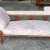 Unknown Antique Edwardian Duet Chaise Longue Turned Legs Castors Bedroom -Bedroom Furniture Shop antique edwardian duet chaise longue turned legs castors bedroom sku68360317 0