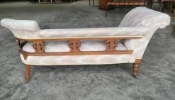 Unknown Antique Edwardian Duet Chaise Longue Turned Legs Castors Bedroom 24 Unknown Antique Edwardian Duet Chaise Longue Turned Legs Castors Bedroom -Bedroom Furniture Shop antique edwardian duet chaise longue turned legs castors bedroom sku68360317 0
