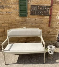 Unknown Antique French Salon Bedroom Sofa Bench Settee Chair, C 1900