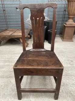 Unknown Antique Georgian Country Provincial Oak Hall Bedroom Chair, C 1720 -Bedroom Furniture Shop antique georgian country provincial oak hall bedroom chair c 1720 sku98279624 0 11