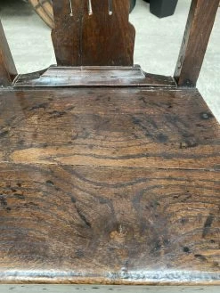 Unknown Antique Georgian Country Provincial Oak Hall Bedroom Chair, C 1720 -Bedroom Furniture Shop antique georgian country provincial oak hall bedroom chair c 1720 sku98279624 0 7