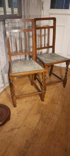 Antique Pair Of Barley Twist Bedroom Chairs -Bedroom Furniture Shop antique pair of barley twist bedroom chairs sku75546913 0 2