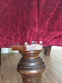 Antique Red Velvet Bedroom Chair On Castors -Bedroom Furniture Shop antique red velvet bedroom chair on castors sku77070993 0 23