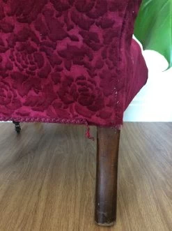 Antique Red Velvet Bedroom Chair On Castors -Bedroom Furniture Shop antique red velvet bedroom chair on castors sku77070993 0 25