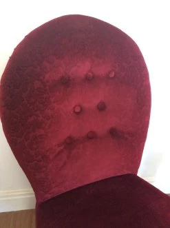 Antique Red Velvet Bedroom Chair On Castors -Bedroom Furniture Shop antique red velvet bedroom chair on castors sku77070993 0 27