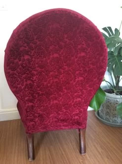 Antique Red Velvet Bedroom Chair On Castors -Bedroom Furniture Shop antique red velvet bedroom chair on castors sku77070993 0 29