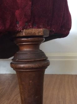 Antique Red Velvet Bedroom Chair On Castors -Bedroom Furniture Shop antique red velvet bedroom chair on castors sku77070993 0 31