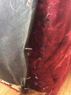 Antique Red Velvet Bedroom Chair On Castors -Bedroom Furniture Shop antique red velvet bedroom chair on castors sku77070993 0 32