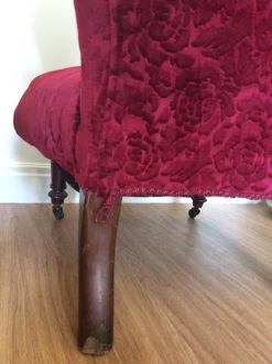 Antique Red Velvet Bedroom Chair On Castors -Bedroom Furniture Shop antique red velvet bedroom chair on castors sku77070993 0 33
