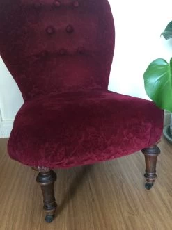 Antique Red Velvet Bedroom Chair On Castors -Bedroom Furniture Shop antique red velvet bedroom chair on castors sku77070993 0 34