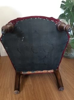 Antique Red Velvet Bedroom Chair On Castors -Bedroom Furniture Shop antique red velvet bedroom chair on castors sku77070993 0 35