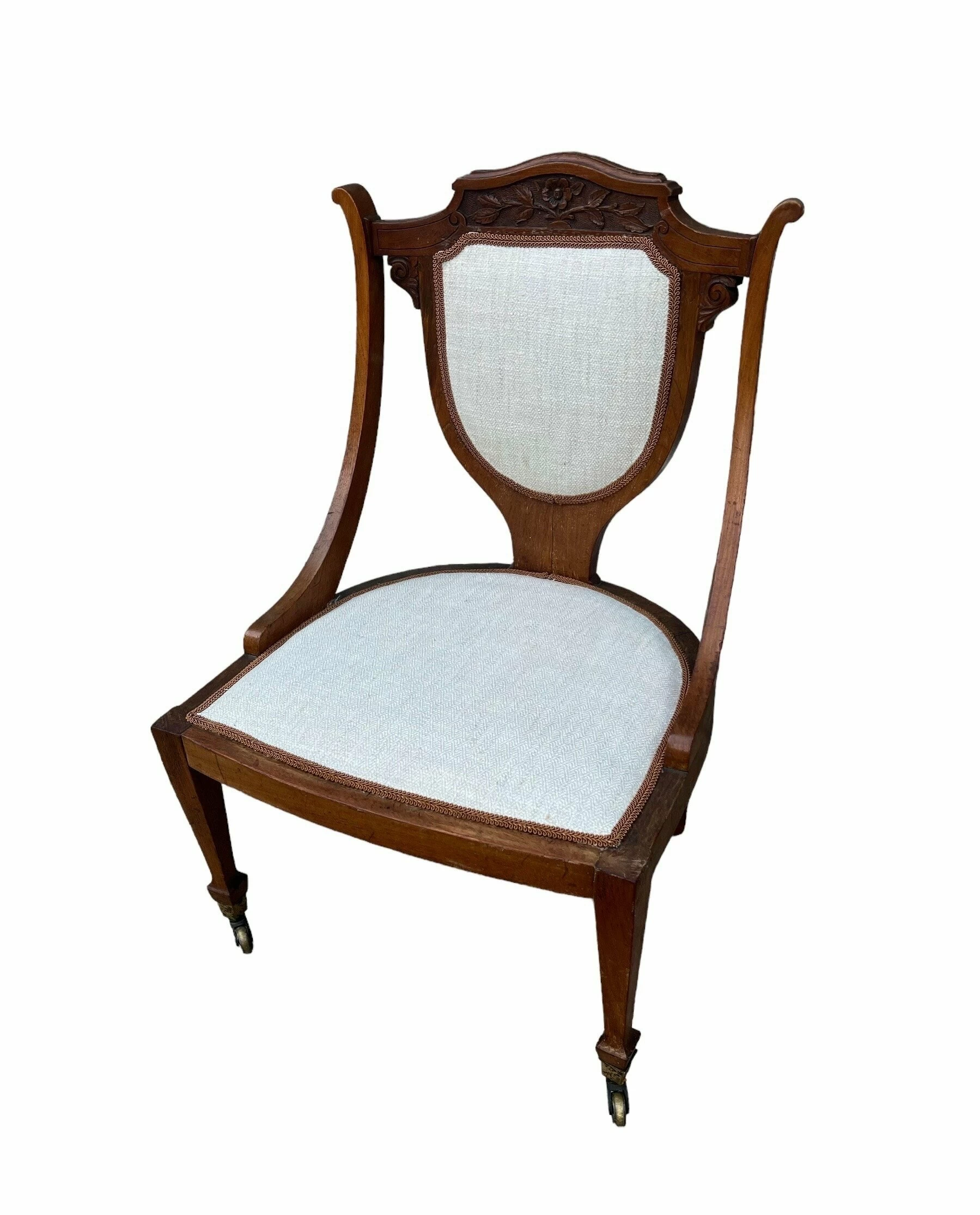 Antique Small Antique Bedroom / Hall / Occasional / Dressing Table Chair By Hewetson Milner & Thexton 4 Antique Small Antique Bedroom / Hall / Occasional / Dressing Table Chair By Hewetson Milner & Thexton - Image 2