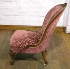 Antique Victorian Carved Walnut Nursing Chair Armchair Bedroom Chair -Bedroom Furniture Shop antique victorian carved walnut nursing chair armchair bedroom chair sku78890177 0 7