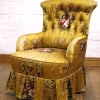 Unknown Antique Vintage Slipper Bedroom Chair / Occasional Accent Chair 1 Unknown Antique Vintage Slipper Bedroom Chair / Occasional Accent Chair -Bedroom Furniture Shop antique vintage slipper bedroom chair occasional accent chair sku68404507 0