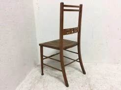 Arts & Crafts Side Or Bedroom Chair With Stylized Tulip Cut Outs To The Back -Bedroom Furniture Shop arts crafts side or bedroom chair with stylized tulip cut outs to the back 0 2