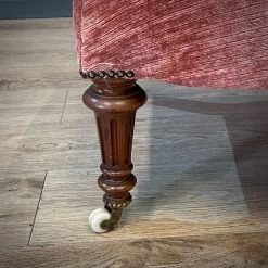 Attractive Antique Victorian Carved Walnut Upholstered Bedroom Chair -Bedroom Furniture Shop attractive antique victorian carved walnut upholstered bedroom chair 0 11