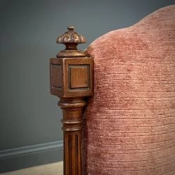 Attractive Antique Victorian Carved Walnut Upholstered Bedroom Chair -Bedroom Furniture Shop attractive antique victorian carved walnut upholstered bedroom chair 0 8