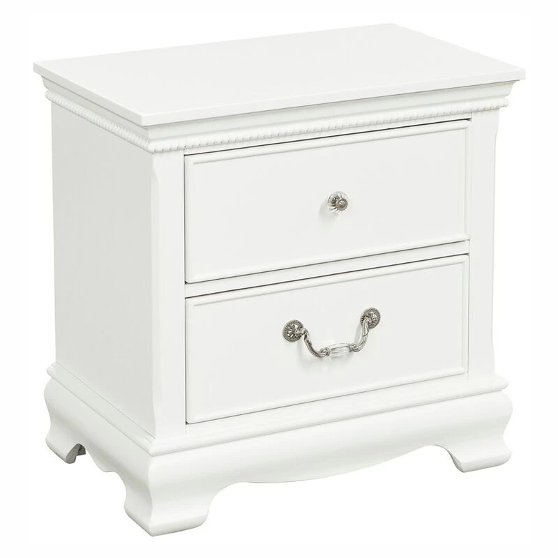 Classic Traditional Style 1pc Nightstand Wood White Finish Dovetail Drawers Bedside Table Bedroom Furniture White 9 Classic Traditional Style 1pc Nightstand Wood White Finish Dovetail Drawers Bedside Table Bedroom Furniture White - Image 7