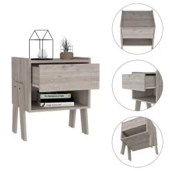 Homezia Sleek And Trendy Light Grey Bedroom Nightstand 8 Homezia Sleek And Trendy Light Grey Bedroom Nightstand -Bedroom Furniture Shop b31a36caeda548c8ac4d4b927f959011
