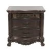 Elegant Style 1pc Nightstand Of 3x Drawers Cherry Finish With Gold Tipping Traditional Formal Bedroom Furniture -Bedroom Furniture Shop b5bb5e5c0c1146d7b0246288b63b98aa