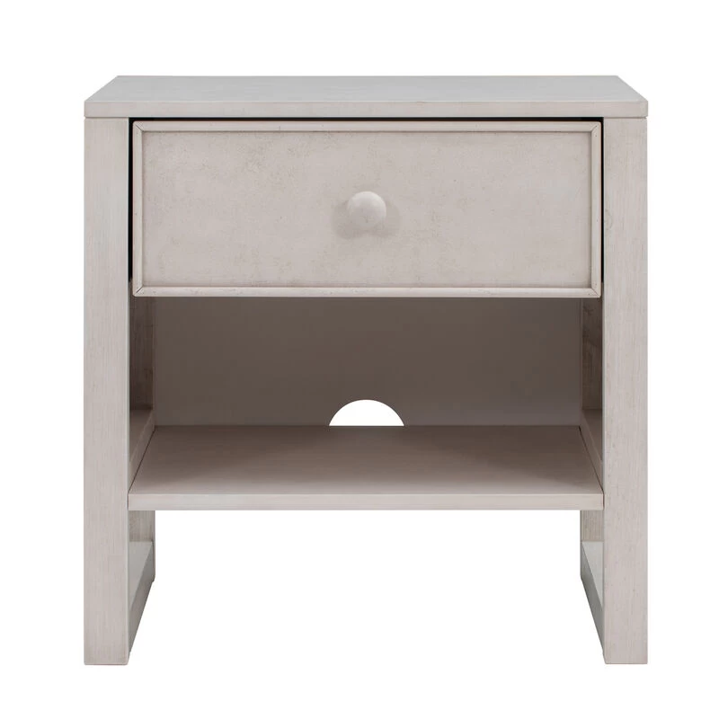 Wooden Nightstand With A Drawer And An Open Storage, End Table For Bedroom, Antique Gray White 3 Wooden Nightstand With A Drawer And An Open Storage, End Table For Bedroom, Antique Gray White