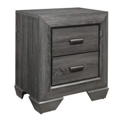 Gray Finish 1pc Nightstand Of 2x Drawers Wooden Bedroom Furniture Contemporary Design Rustic Aesthetic 13 Gray Finish 1pc Nightstand Of 2x Drawers Wooden Bedroom Furniture Contemporary Design Rustic Aesthetic -Bedroom Furniture Shop b917e882156348c08f4035254470049d