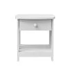 Mission Side Table, 1 Drawer Bedside Table With A Shelve Solid Wood Structure In White Paint Spray, Wooden Nightstand For Bedroom End Table For Living Room, Small Table- White -Bedroom Furniture Shop c7fa59823b0f48668e2ec93312d8af16