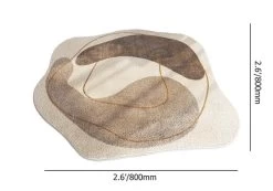 3' X 3' Modern Round Faux Cashmere Area Rug Living Room & Bedroom Decorative Carpet -Bedroom Furniture Shop c8b44f5db628a12e480cec3a777baa40