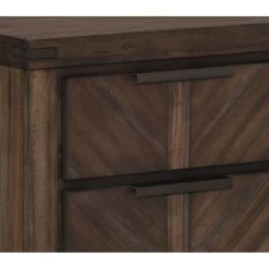 Modern-Rustic Design 1pc Wooden Nightstand Of Drawers Distressed Espresso Finish Plank Style Detailing Bedroom Furniture Brown -Bedroom Furniture Shop d45991d282e648b482c42396092fdcaf