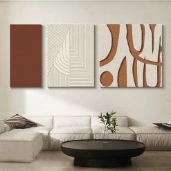 3 Pieces Japandi Abstract 3D Geometric Wall Decor Sculpture Art Set Living Room Bedroom -Bedroom Furniture Shop d605663e48e60038d3c593792e1f3abb