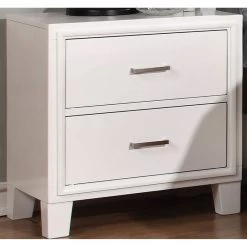 Simple Casual 1pc Nightstand White Color Solid Wood Bedroom Furniture Transitional Look Nightstand Nickel Bar Pull White 10 Simple Casual 1pc Nightstand White Color Solid Wood Bedroom Furniture Transitional Look Nightstand Nickel Bar Pull White -Bedroom Furniture Shop dae86c9fb4f648d186b94c8140cebbf8
