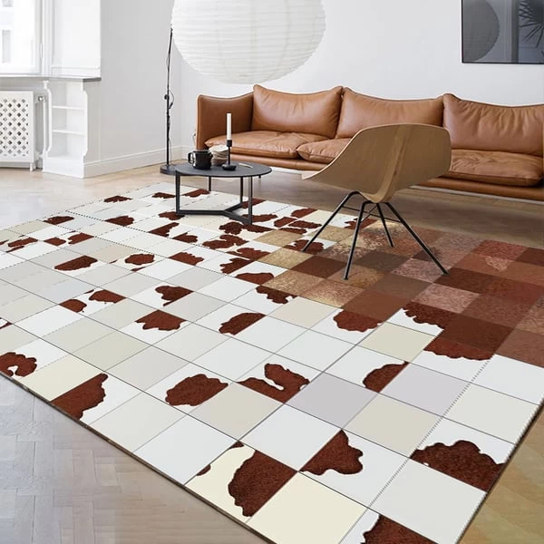 3' X 5' Modern Checkered Area Rug Geometric Decorative Carpet For Living Room Bedroom 3 3' X 5' Modern Checkered Area Rug Geometric Decorative Carpet For Living Room Bedroom