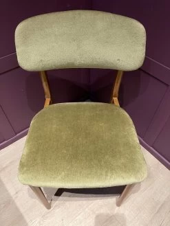 Unknown Dining Chair, Sage Green Chair, Kitchen Chairs, Dining Room Chairs, Bedroom Chair, Mid Century Chair, Original Vintage Fabric -Bedroom Furniture Shop dining chair sage green chair kitchen chairs dining room chairs bedroom chair mid century chair original vintage fabric 0 4