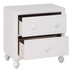 Transitional Look White Finish 1pc Nightstand Of Drawers Wood Knobs Turned Feet Modern Bedroom Furniture White -Bedroom Furniture Shop e1ce4e38e3c24d42b8bab6a25e0d91a6