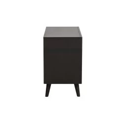 Stylish Two-Tone Finish Bedroom Nightstand Walnut Veneer Wood Retro Design 3 Drawers Tapered Legs Black+ Gray 15 Stylish Two-Tone Finish Bedroom Nightstand Walnut Veneer Wood Retro Design 3 Drawers Tapered Legs Black+ Gray -Bedroom Furniture Shop e20ed5c03e4940ebb0f15b1d62914f5b