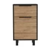 Homezia Stylish Black Wengue And Pine Bedroom Nightstand -Bedroom Furniture Shop e2674f03ff434ee89ccbafec1dd55261