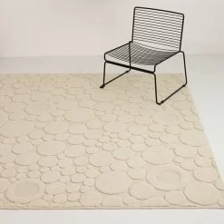 3' X 5' Modern Cream Textured Area Rug Embossed Bubble Rug For Living Room Bedroom -Bedroom Furniture Shop e46639e96d69cc14897f774b2b4176c0