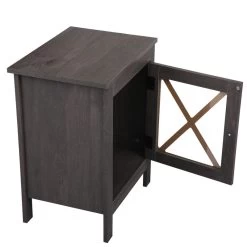 Set Of 2 Nightstand, Bedside Furniture With X-Shaped Door, Bedroom End Table, Deep Gray Dark Gray 19 Set Of 2 Nightstand, Bedside Furniture With X-Shaped Door, Bedroom End Table, Deep Gray Dark Gray -Bedroom Furniture Shop e473253ee4e54fb3bff668f05d838772
