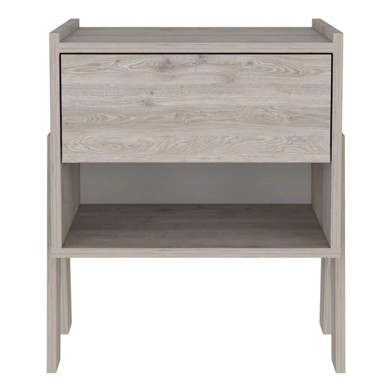 Homezia Sleek And Trendy Light Grey Bedroom Nightstand 3 Homezia Sleek And Trendy Light Grey Bedroom Nightstand