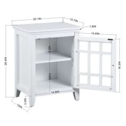 Bedroom Small Bedside Table/Night Stand With Open Door Storage Compartments, White White -Bedroom Furniture Shop e86eafa557da40d4b9fa49d435bd5c72