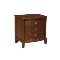 Dark Cherry Finish 1pc Nightstand Of 3x Drawers Satin Nickel Tone Knobs Transitional Style Bedroom Furniture -Bedroom Furniture Shop ea3a50c539f7498a870f053c8325f9a7