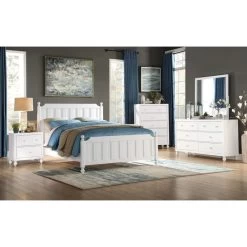 Transitional Look White Finish 1pc Nightstand Of Drawers Wood Knobs Turned Feet Modern Bedroom Furniture White -Bedroom Furniture Shop ecf4232edd654a66b8e7fdfab6fa6b2b