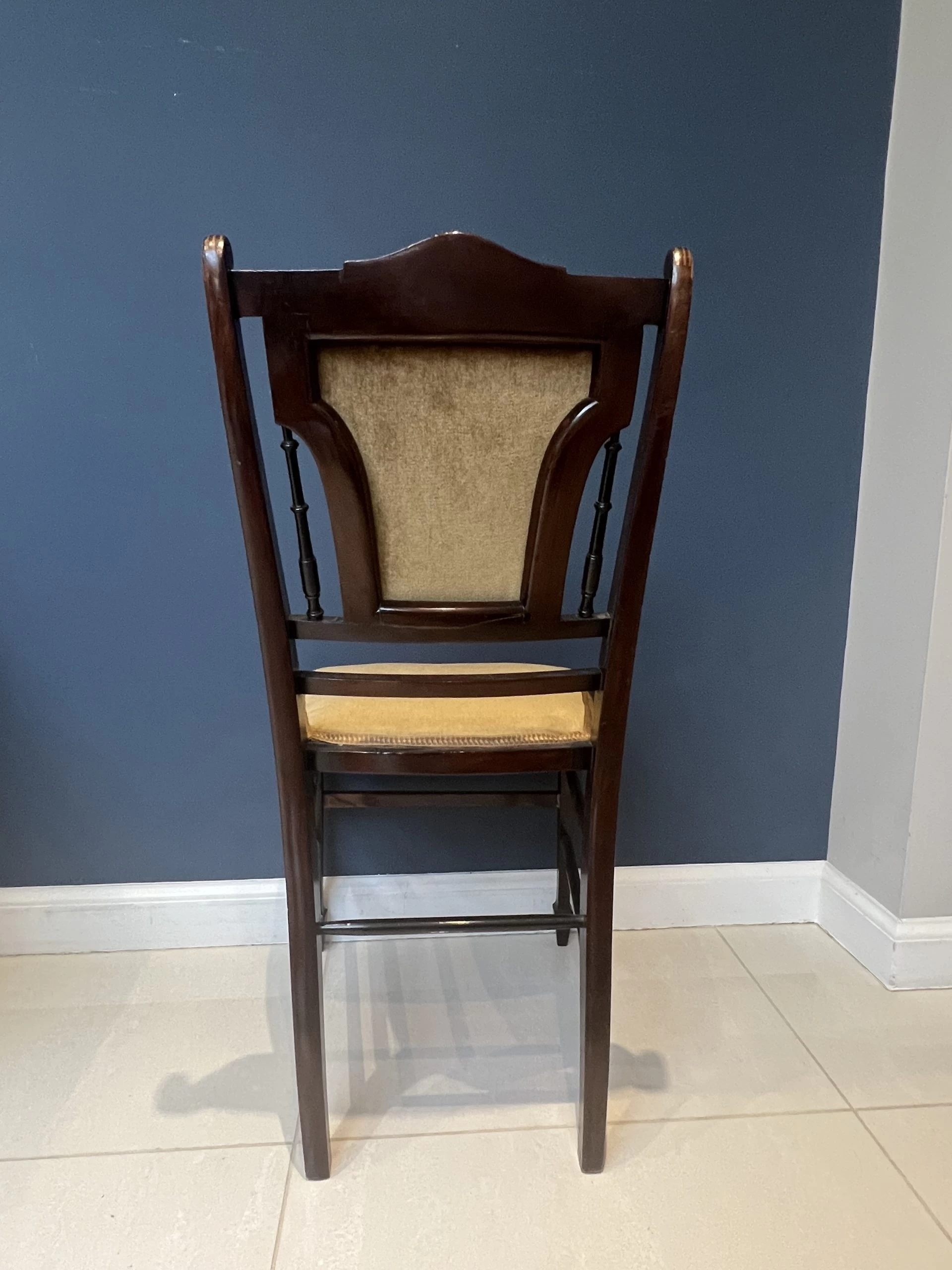 Edwardian Inlaid Mahogany Bedroom Or Hall Chair 6 Edwardian Inlaid Mahogany Bedroom Or Hall Chair - Image 4