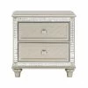 Glamorous Style Bedroom Furniture 1pc Nightstand Of 2x Drawers Champagne Finish Acrylic Crystals Trim Modern Home Furniture Champagne -Bedroom Furniture Shop f2d87f8f398741dba951c8bcf9c16626