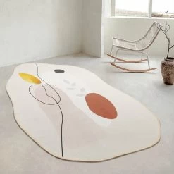 3'x 5' Modern Abstract Painting Area Rug Decorative Living Room Bedroom Irregular Carpet -Bedroom Furniture Shop f5260a56bd53f225489092a90a243bf6