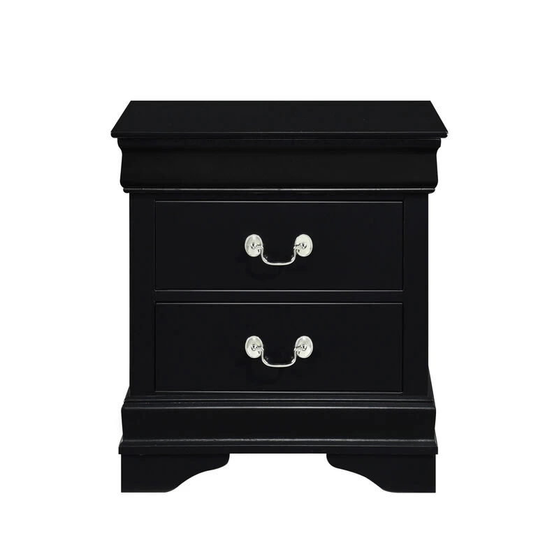 Classic Louis Philippe Style Black Finish 1pc Nightstand Of Drawers Traditional Design Bedroom Furniture Black 5 Classic Louis Philippe Style Black Finish 1pc Nightstand Of Drawers Traditional Design Bedroom Furniture Black - Image 3