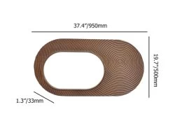 37.4" Large Brown Oval Wall Mirror Decor With Circle Texture Frame Living Room Bedroom -Bedroom Furniture Shop f8f2ae3cf67e95bfc588e2d06878a38d