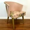 Fabulous Kitsch Mid Century Lloyd Loom Pink/Gold Floral Bedroom/Cocktail Chair 50's -Bedroom Furniture Shop fabulous kitsch mid century lloyd loom pink gold floral bedroom cocktail chair 50 s sku21855121 0