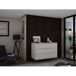 QuikFurn Modern Scandinavian Style Bedroom 3-Drawer Dresser In Off-White Finish Off White 11 QuikFurn Modern Scandinavian Style Bedroom 3-Drawer Dresser In Off-White Finish Off White -Bedroom Furniture Shop fb47de311c424c7198afacf7abb57d89